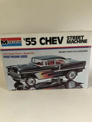 Monogram Mattel 2211 1955 Chevy Street Machine Mcm 1/24 Kit Nib Vintage