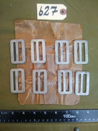 Package Of 8 Ww2 Parachute Harness Buckles Nos (tag 627)