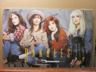 Vintage Poster The Bangles Everything Everywhere Tour Female Band 1989 Inv G2875