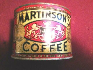 Antique/vintage Martinson’s Coffee Tin With Lid