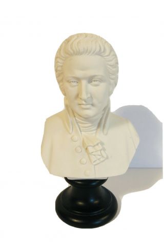 Vintage Mozart Mini Bust Statue Made In Italy 1966 Signed A.  Giannelli Sculpture