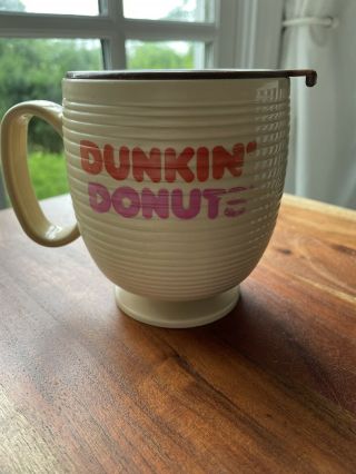 Vintage Dunkin Donuts The Big One Travel Mug Coffee Cup Lid 80’s