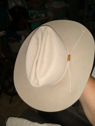 John B.  Stetson Cowboy Hat 4x Beaver S.  Belly 7/ 56 Carson Authentic Vintage