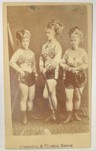 1880s Alexandria & Olinetop Sisters - Trans - Atlantic Novelty - Who Are They ?