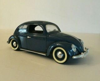 Solido Coccinelle Vw Echelle 1/17 Made In France Model Car Beetle Blue Vintage