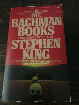 The Bachman Books By Stephen King 1986 Paperback Rage Long Walk Vintage Oop Htf
