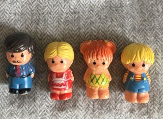 1970s Vintage Palitoy Tree House Family Tree Tots Figures - Mum,  Dad,  Boy & Girl