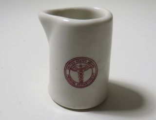 Vtg Us Army Medical Department Ceramic Creamer - Bailey Walker 1942