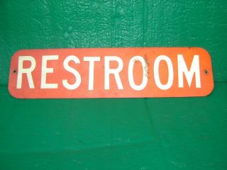 Vintage Red Metal Restroom Sign Single Sided Sign Scta Nsra Trog