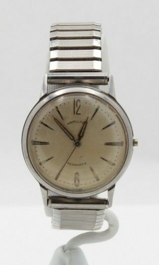 VINTAGE HAMILTON SWISS MADE AUTOMATIC WRIST WATCH STAINLESS STEEL NO RES WB77 - 7 2