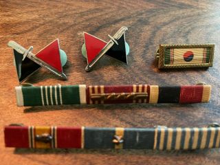 Ww Ii Korean War Era Ribbons 7th Infantry Lapel Pins 7th 8th Army Bullions 1950