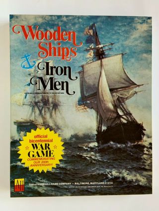 Wooden Ships & Iron Men Avalon Hill 1975 Bicentennial Game Unpunched Vintage