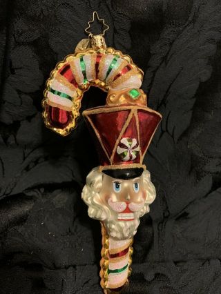Vintage Christopher Radko Christmas Ornaments Candy Cane Santa