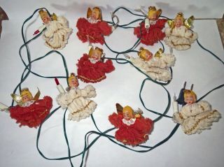 Antique Christmas In July - Celluloid Angel Christmas Electric Lights