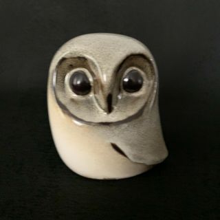 Vintage Howard Pierce California Pottery 4 " Owl Figure Mid Century Modern