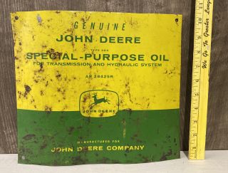 Vintage John Deere Special Purpose Metal Sign Farm Agriculture Cattle Gas Oil
