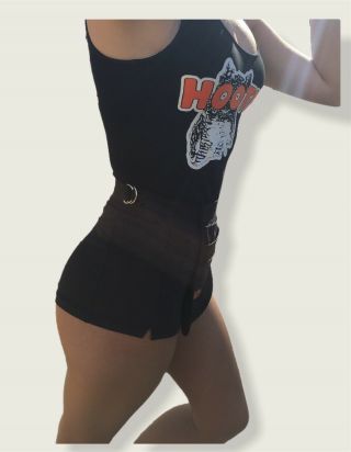 Hooters Girl Sexy Official Authentic All Black Uniform XS With Panty Hose 3