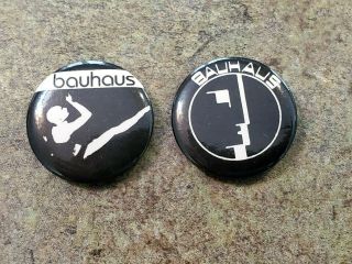 Vintage Bauhaus Gothic Rock Band 1 " Pin Button Pinback Set Rare