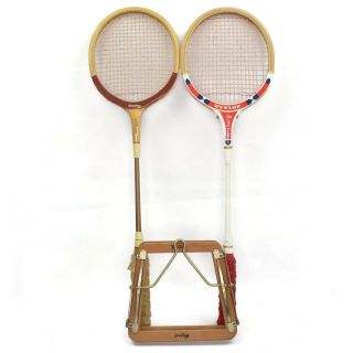 2 Vintage Dunlop Squash Racquet Red Flash And 1 Press Made In England Japan