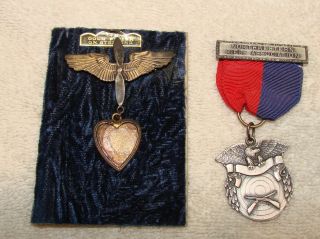 Wwii Us Army Air Corps Sweetheart Pin,  Shooting Medal - Both Sterling