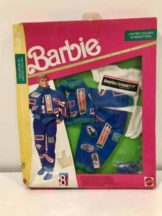 Vintage Barbie United Colors Of Benetton Racing Formula 1 Outfit