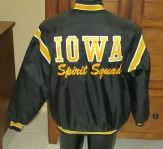 Vintage 1980s Iowa Hawkeyes Football Spirt Squad Herky The Hawk Mascot Jacket