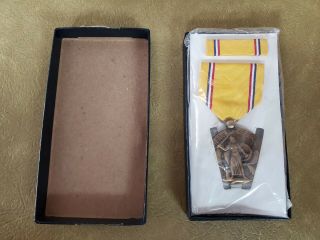 Vintage Ww2 American Defense Service Campaign Medal Set