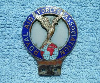 Vintage 1960s Royal Air Forces Association Car Badge - Rafa/raf Eagle Auto Emblem