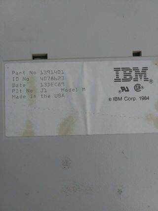 Vintage IBM Model M Keyboard 1390401 - PS/2 w/ Buckling Springs 1989 2