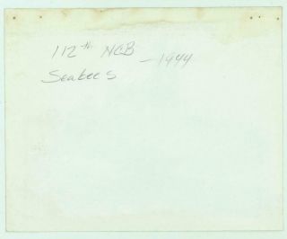 ORIG WW2 TRAXCAVATOR CABLE LIFT CATERPILLAR DOZER PHOTO - 112th NCB SEABEES 1944 2