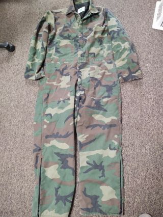 Vintage Liberty Insulated Woodland Camo Insulated Hunting Coveralls Size Xl