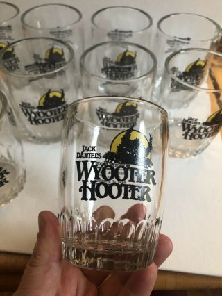 Set Of 10 Vintage Libbey Wyooter Hooter Jack Daniels Barware Cocktail Glasses