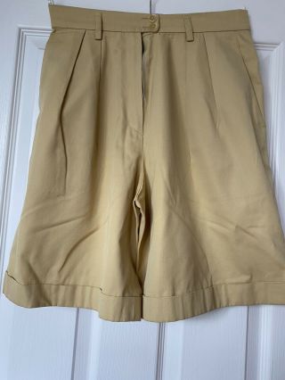 Jil Sander Vintage Sand Colour Cotton Shorts,  Size 38