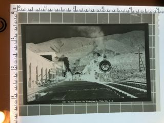 Vintage Film Negative Mt Washington Railway Base Train Station White Mountain Nh