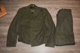 Wwii Ww2 Usmc Marine Corps Wool Ike Jacket And Pants 40r Uniform
