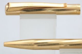 Vintage Waterman Torsade Plaque Org Gold Plated Ballpoint Pen