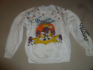 Vintage The California Raisins Sweatshirt 1988 Applause Size M L Pm 16 - 18 Youth