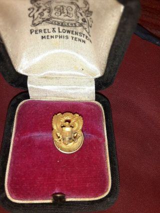 Vintage 10 Kt Gold Filled American Eagle Pin W/ E.  Pluribus Unum