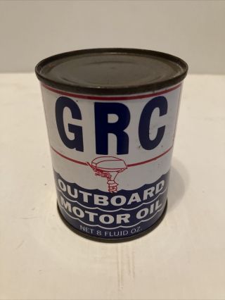 Nos Vintage 8 Oz Gurley Refining Grc Outboard Motor Oil Tin Can