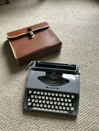 Vintage Brother Portable Typewriter 60’s Grey Metal With Case