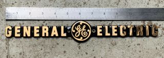 Vintage General Electric Company Solid Brass Plaque/sign/