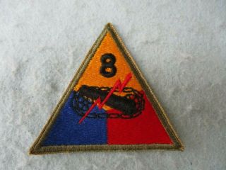 Wwii Us Army Patch 8th Armor Division Thundering Herd Ww2
