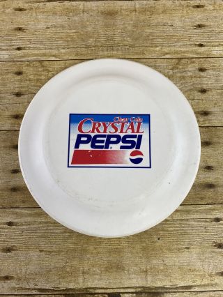 Vtg Crystal Clear Pepsi Cola Frisbee Promotional Advertisement Collectible 1990s