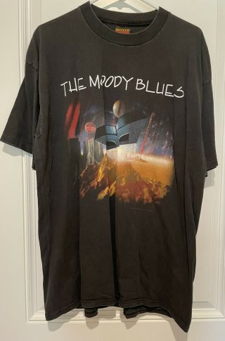Vintage 1996 Moody Blues Caesars Palace Tour T - Shirt Black Xxl Single Stitch