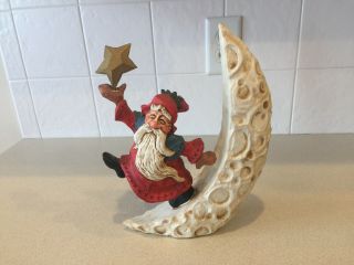 1994 David Frykman Santa Moon Star " Oh,  The Joy " Figurine Christmas Decor