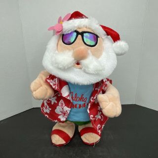 Gemmy Christmas Aloha Beaches Animated Dancing Singing Santa