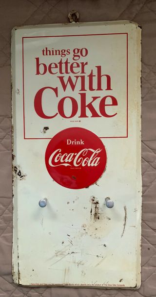 1950’s 1960’s Things Go Better With Coke Coca Cola Perpetual Calendar Sign
