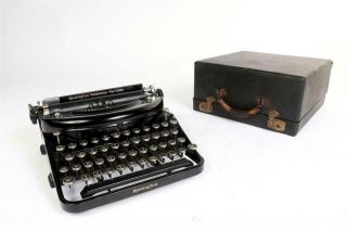 Vintage C1935 " Remington Noiseless " Portable Typewriter With Case 2221