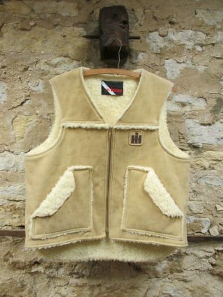 A2 Vintage 70s 80s Sherpa International Harvester Ih Vest Wiman Made In Usa L