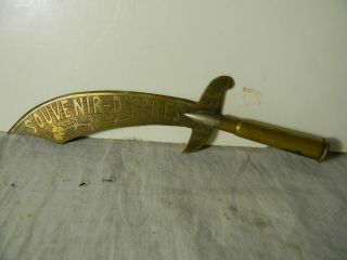1918 Trench Art Brass Bullet Souvnir Knife